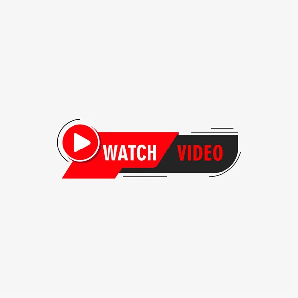 Şimdi beyaz arka planda düz stil pankartı izleyin. Video oynat. Web medyası. Çevrimiçi çeviri. Vektör illüstrasyonu.