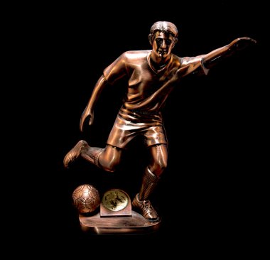 Bronze footballer clipart