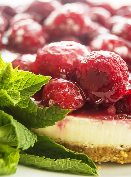 Tarta de queso de frambuesa — Foto de Stock