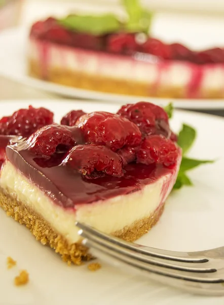 Tarta de queso de frambuesa — Foto de Stock