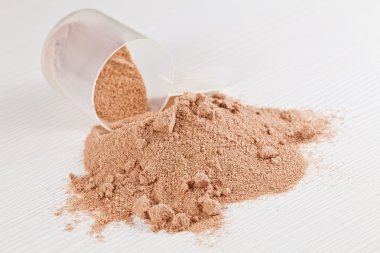 Kepçe çikolata peynir altı suyu izole protein tozu ya da kilo kaybı po
