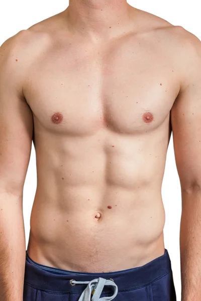 Torso of a young muscular slim athlete man — Stock Photo, Image