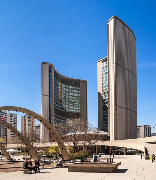 Toronto, Kanada - 4 Mayıs 2007: yeni Belediye Binası'nın eğri inşa — Stok fotoğraf