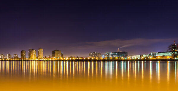 ZAGREB, CROATIA - FEB 12, 2014: River Sava rising almost to the 