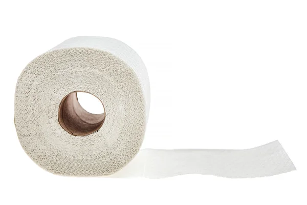 Rouleau de papier hygiénique perforé blanc — Photo