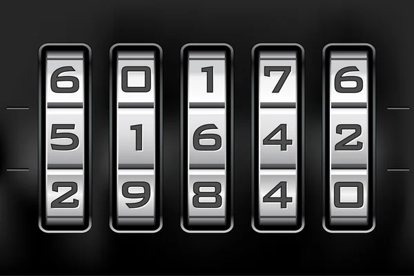 Combinatie lock - numerieke code — Stockvector