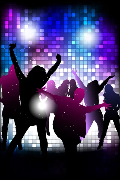 Dancing young people — Stock Vector