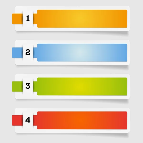 Zestaw papier etykiety - opcje - informacji graficznych — Wektor stockowy