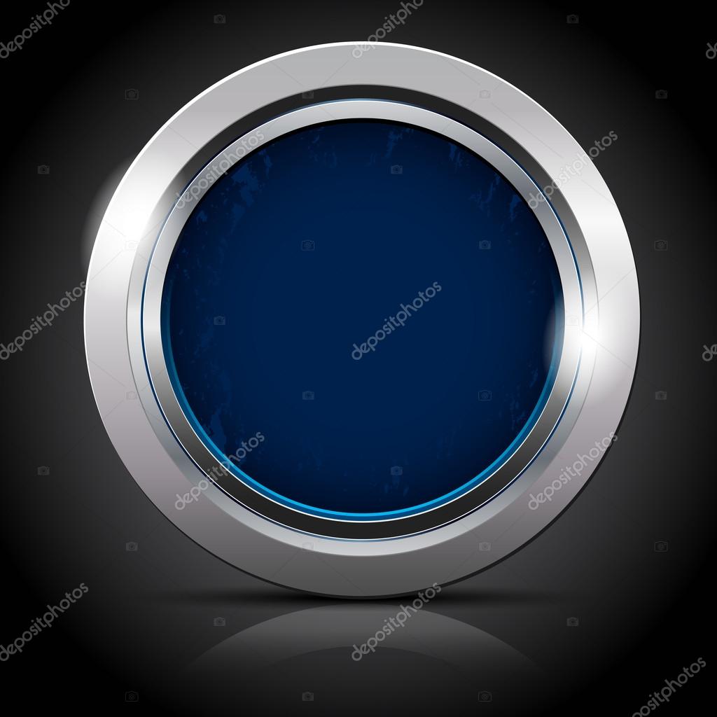 Dunkler Hintergrund mit Metallkreis - Vektorgrafik: lizenzfreie