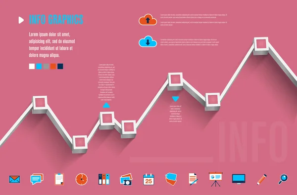 Plantilla gráfica info moderna — Vector de stock