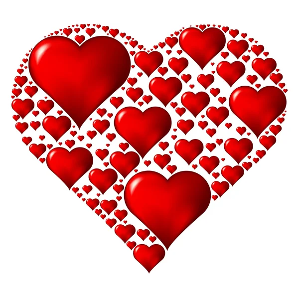 Den svatého Valentýna pozadí s abstraktní srdce — Stockový vektor