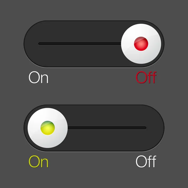 Boutons interrupteurs ON-OFF — Image vectorielle