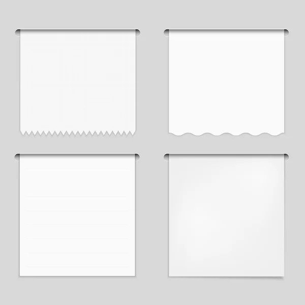 Sæt med tomt papirkort til din tekst – Stock-vektor