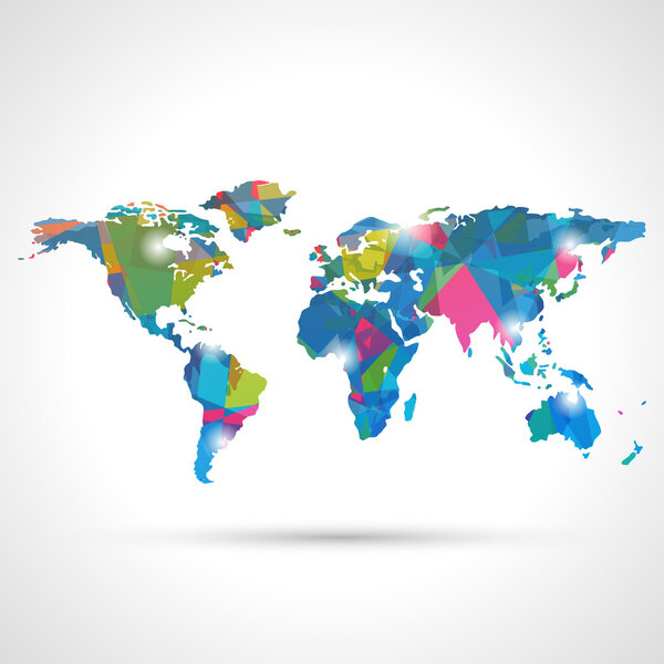 Abstract world map
