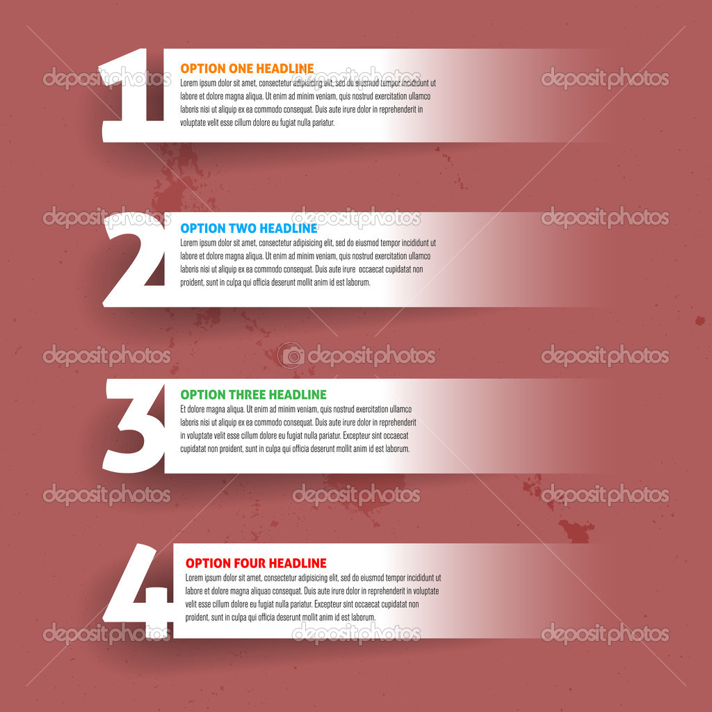Set of four banners - options - info graphics