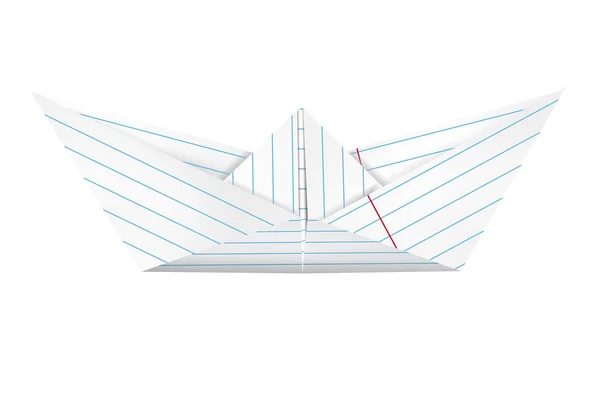 Origami kağıt tekne — Stok Vektör