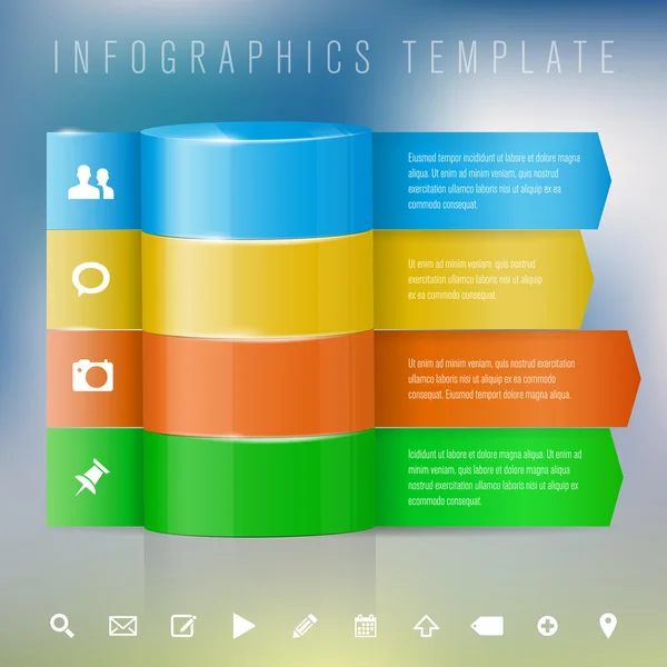 Modern design template for info graphics — Stock Vector