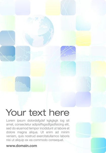 Rektangler utformet med globuser og plass til tekst – stockvektor