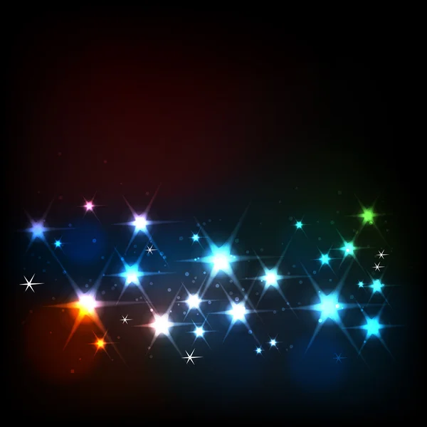 Abstrakt jul bakgrund med lysande stjärnor — Stock vektor