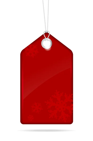 Rotes Weihnachtspreisschild — Stockvektor