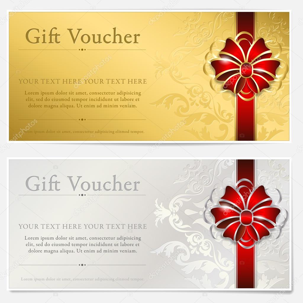 Gold and silver gift voucher