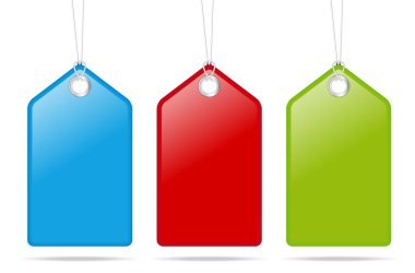 dizi üç boş fiyat etiketi