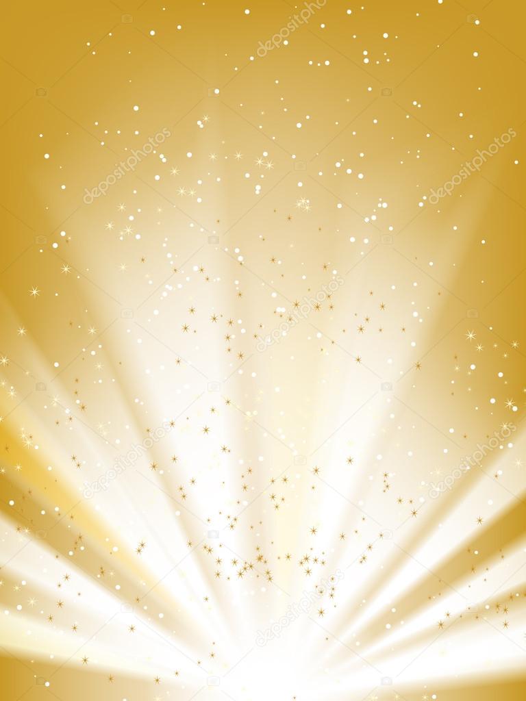 Stars golden vector background with place for your text