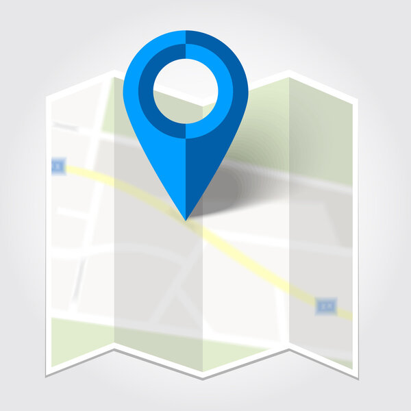 Абстрактная карта и синяя карта
