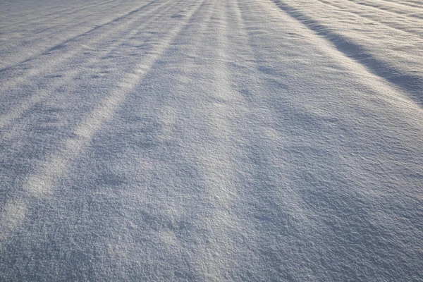 Champ Enneigé Détail Texture Neige Fond Pour Votre Conception Hivernale — Photo