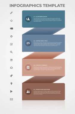 Bilgi grafik ve simgeleri - vektör çizim koymak için modern tasarım şablonu
