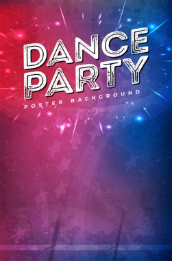 Örnek metin ayrı katmanda - vektör çizim ile parti posterinizi için şablon