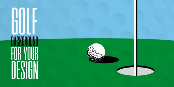 Retro Stil Banner För Din Golf Design Vektor Illustration — Stock vektor