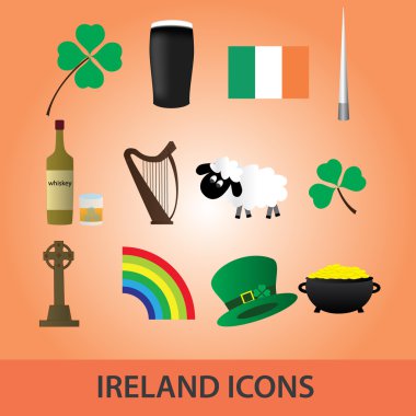 eps10 İrlanda Icons set