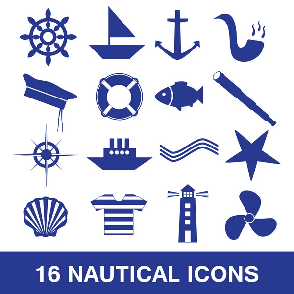 Ikona morskich kolekcja eps10 — Wektor stockowy
