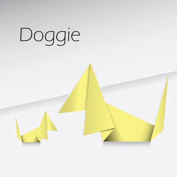Origami cão eps10 — Vetor de Stock
