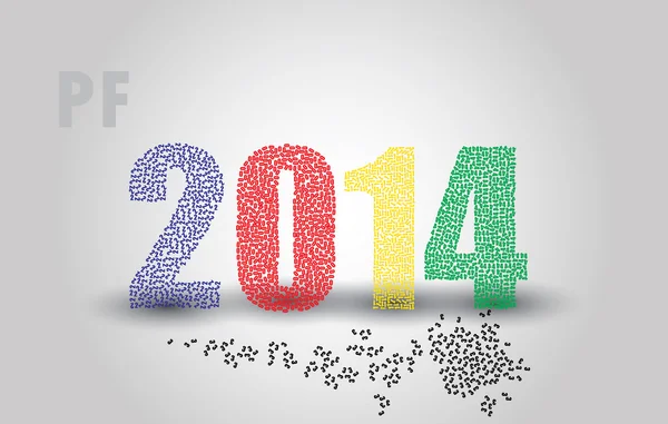 Happy new year pf 2014 eps10 — Stock Vector