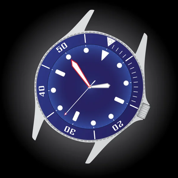 Boîtier de montre de plongée et cadran eps10 — Image vectorielle