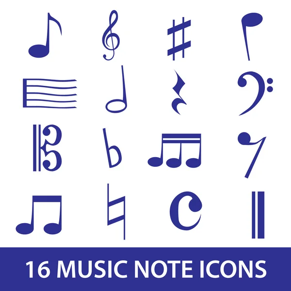 Musik Ikonuppsättning noterar eps10 — Stock vektor