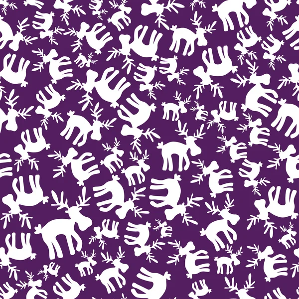 Navidad renos patrón violeta eps10 — Archivo Imágenes Vectoriales