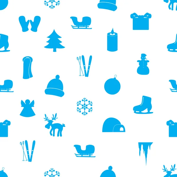 Winter icons seamless pattern eps10 — Stock Vector