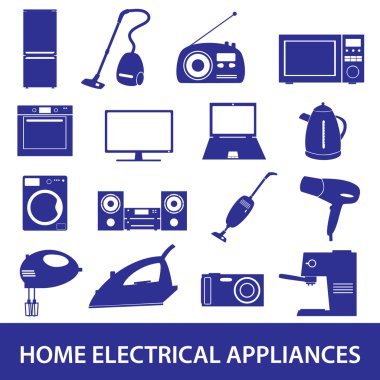 home electrical appliances set eps10 clipart
