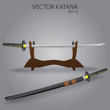 vektör katana kılıcı stand eps10