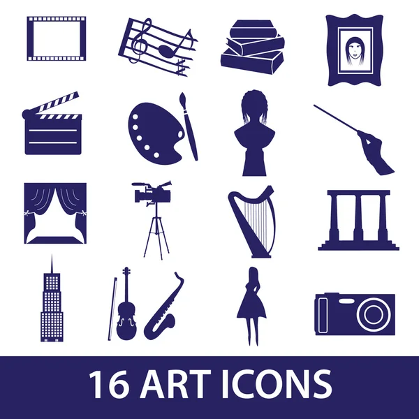 Arte iconos conjunto eps10 — Vector de stock