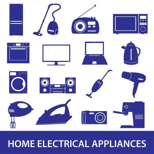 Home electrical appliances set eps10 — 图库矢量图片