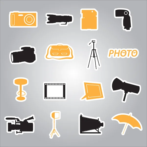 Photographic stickers eps10 — Stock Vector