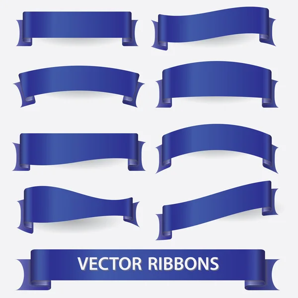 Голубые баннеры ленты eps10 — стоковый вектор
