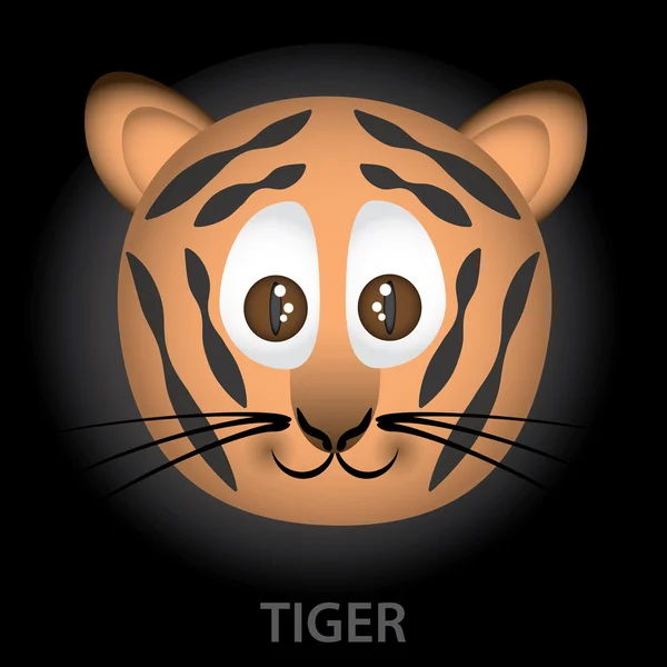 Cabeza de personaje de dibujos animados tigre eps10 — Archivo Imágenes Vectoriales