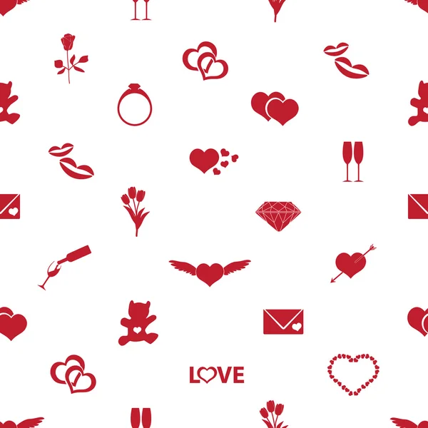 Día de San Valentín y patrón de amor eps10 — Vector de stock