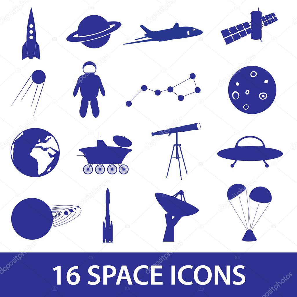 space icon set eps10