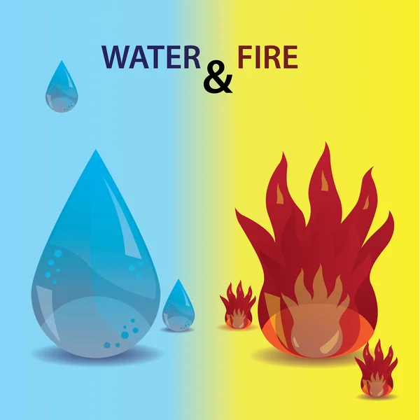 Icone acqua e fuoco10 — Vettoriale Stock